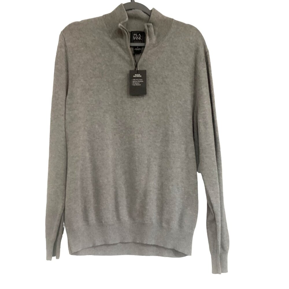 NWT Jos. A Bank Traveler Collection Traditional Fit Quarter Zip Pima Cotton Swea